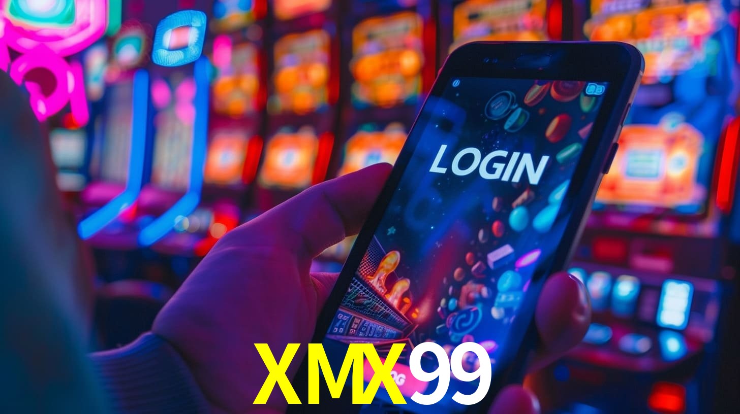 Escena dinámica inspirada en casino con iluminación XMX99, cartas, fichas e íconos de juegos digitales en un espacio moderno de juegos.